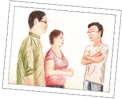 Parents of Teens, drawing copyright 2008 Liz K. Lawner